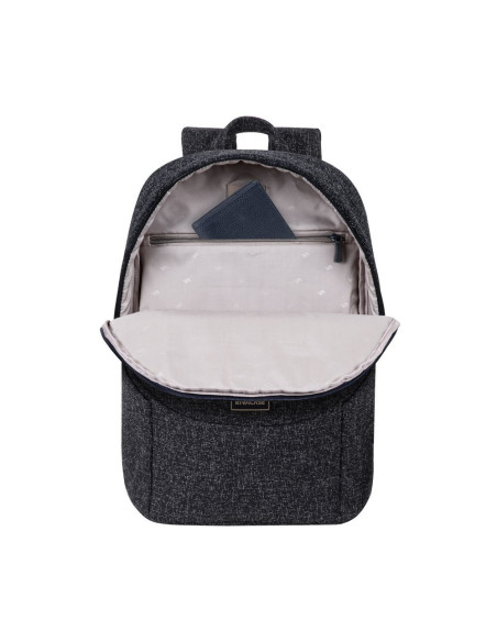 Plecak Na Laptop 15,6", Rivacase Anvik, 15L, Czarny, Z Materiału Wodoodpornego, Kieszenie Na Tablet 10,5", Smartfon, Dokumenty, 