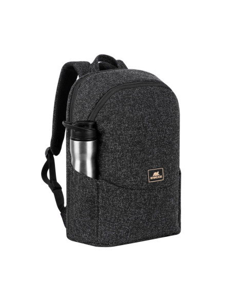 Plecak Na Laptop 15,6", Rivacase Anvik, 15L, Czarny, Z Materiału Wodoodpornego, Kieszenie Na Tablet 10,5", Smartfon, Dokumenty, 