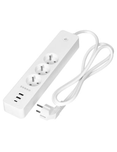 Inteligentna Listwa Zasilająca Or-Sh-17520/W (3 Gniazda + 2 Usb + 1 Usb-C) 1.8 M Orno