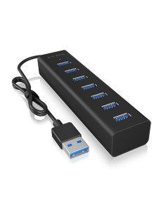 Icy Box Ib-Hub1700-U3 Usb 3.2 Gen 1 (3.1 Gen 1) Type-A 5000 Mbit/S Czarny