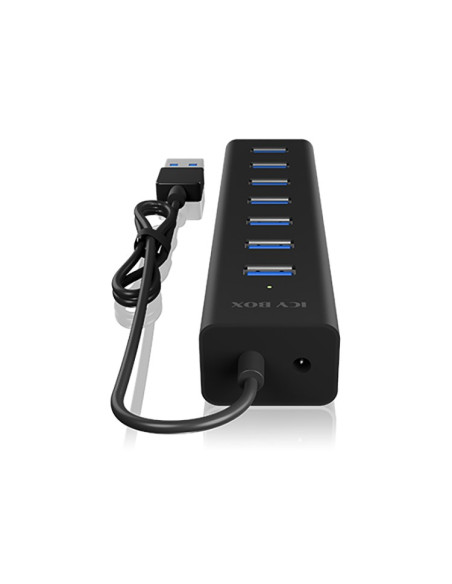 Icy Box Ib-Hub1700-U3 Usb 3.2 Gen 1 (3.1 Gen 1) Type-A 5000 Mbit/S Czarny