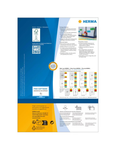Herma 4397 Etykiet Do Nadruku Czerwony Samoprzylepne Etykiety Do Drukowania