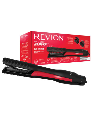 Revlon One-Step Air Straight Szczotka Do Prostowania Ciepły Czarny, Czerwony