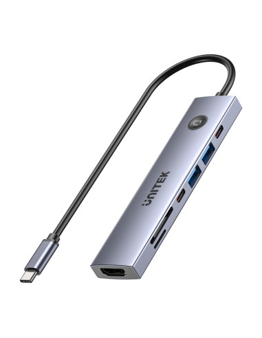Unitek Hub Usb-C 7W1 Pd 100W Hdmi 2.0 Z On/Off