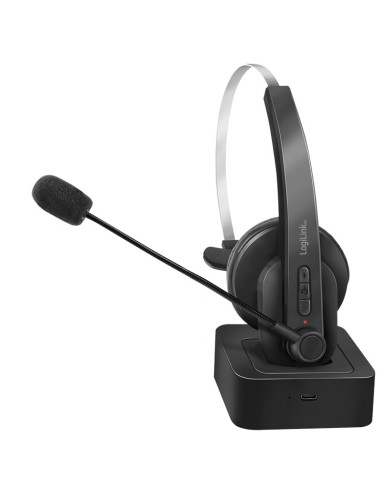 Logilink Bt0059 Słuchawki/Zestaw Słuchawkowy Bezprzewodowy Opaska Na Głowę Biuro/Centrum Telefoniczne Bluetooth Podstawka Do Ład