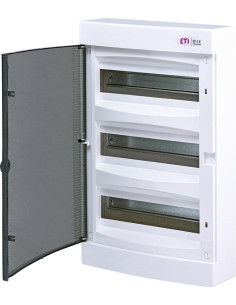 Ect36Pt-S Rozdzielnia Plastikowa Nt 36M 3X 12M N+Pe Ip40 Ik07 526X287X112 Drzwi Dymne Biały Dido