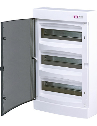 Ect36Pt-S Rozdzielnia Plastikowa Nt 36M 3X 12M N+Pe Ip40 Ik07 526X287X112 Drzwi Dymne Biały Dido