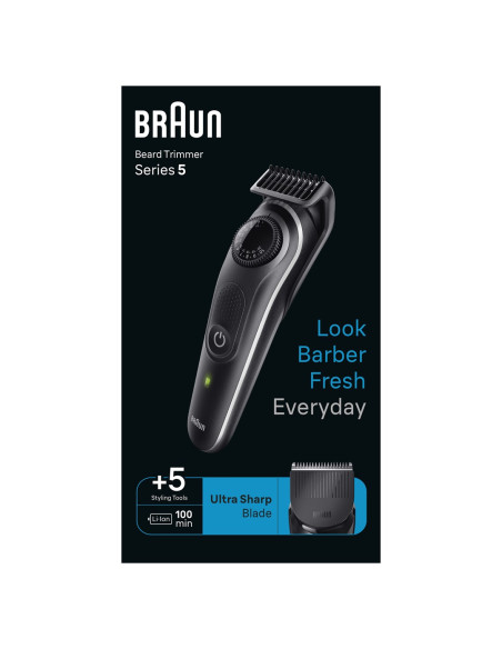 Braun Beardtrimmer 5 80708197 Trymer Do Brody Bateria 40 2 Cm Czarny