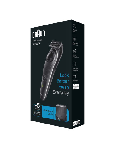 Braun Beardtrimmer 5 80708197 Trymer Do Brody Bateria 40 2 Cm Czarny