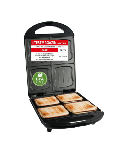 Emerio St-111153 Toster 1100 W Czarny