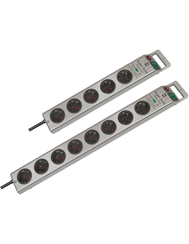 Brennenstuhl Super-Solid Surge Protection 4.500 A Srebrny 8 X Gniazdo Sieciowe 2,5 M