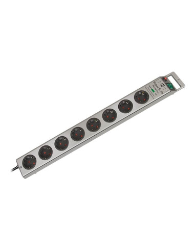Brennenstuhl Super-Solid Surge Protection 4.500 A Srebrny 8 X Gniazdo Sieciowe 2,5 M