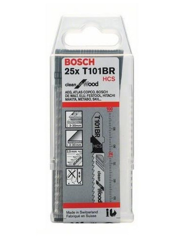 Bosch Brzeszczot Do Wyrzynarki T101Br 25 Sztuk Do Drewna