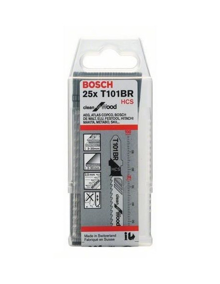 Bosch Brzeszczot Do Wyrzynarki T101Br 25 Sztuk Do Drewna
