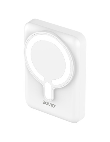 Savio Powerbank 10000 Mah Magnetyczny Biały Ba-13