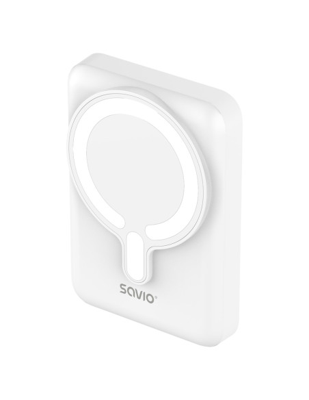 Savio Powerbank 10000 Mah Magnetyczny Biały Ba-13
