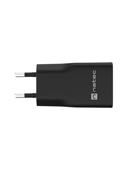 Natec Ładowarka Sieciowa Ribera Gan Slim 1X Usb-A + 1X Usb-C 20W Czarna
