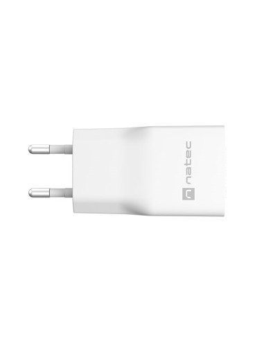 Natec Ładowarka Sieciowa Ribera Gan Slim Usb-A Usb-C 20W Biała
