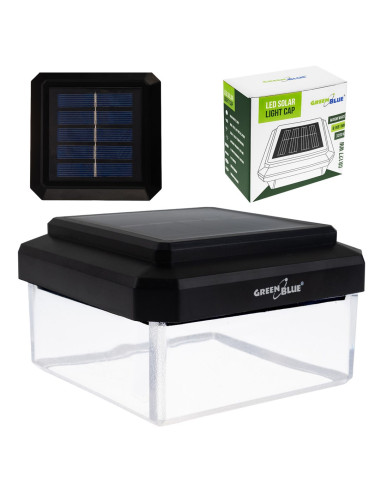 Greenblue Lampa Solarna Led Na Słupek, 80X80Mm, Daszek Kopertowy, 3200K Gb127 Ww