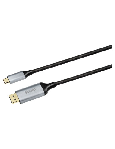Savio Kabel Usb-C – Displayport 8K 2M 60Hz (Dsc) Cl-208