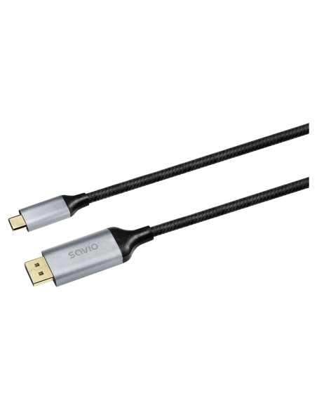 Savio Kabel Usb-C – Displayport 8K 2M 60Hz (Dsc) Cl-208