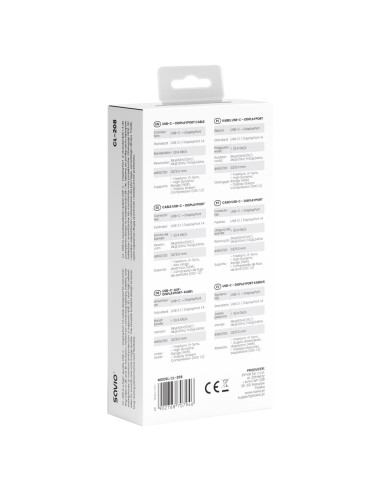 Savio Kabel Usb-C – Displayport 8K 2M 60Hz (Dsc) Cl-208