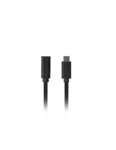 Lanberg Przedłużacz Usb-C M/F 3.1 1.5M Czarny