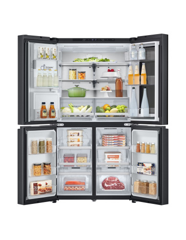 Lodówka Side-By-Side Lg Gmg960Evje Multi Door 179Cm Essence Black Steel Czarny Mat Total Nofrost Podajnik Wody