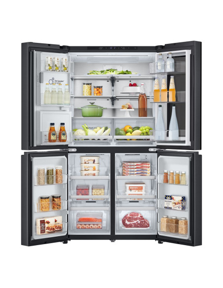 Lodówka Side-By-Side Lg Gmg960Evje Multi Door 179Cm Essence Black Steel Czarny Mat Total Nofrost Podajnik Wody