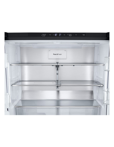 Lodówka Side-By-Side Lg Gmg960Evje Multi Door 179Cm Essence Black Steel Czarny Mat Total Nofrost Podajnik Wody