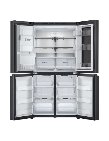Lodówka Side-By-Side Lg Gmg960Evje Multi Door 179Cm Essence Black Steel Czarny Mat Total Nofrost Podajnik Wody