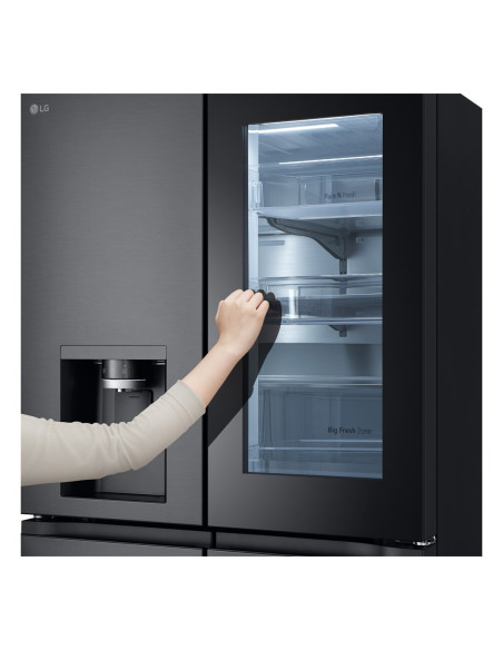 Lodówka Side-By-Side Lg Gmg960Evje Multi Door 179Cm Essence Black Steel Czarny Mat Total Nofrost Podajnik Wody