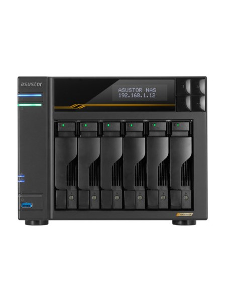 Asustor Lockerstor 6 Gen3 (As6806T) Nas Komputer Stacjonarny Amd Ryzen V3C14 16 Gb Ddr5 Adm Czarny