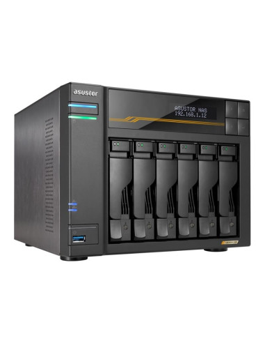 Asustor Lockerstor 6 Gen3 (As6806T) Nas Komputer Stacjonarny Amd Ryzen V3C14 16 Gb Ddr5 Adm Czarny
