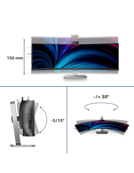 Philips 49B2U6900Ch/00 Monitor Komputerowy 124 Cm (48.8") 5120 X 1440 Px Dual Qhd Lcd Czarny