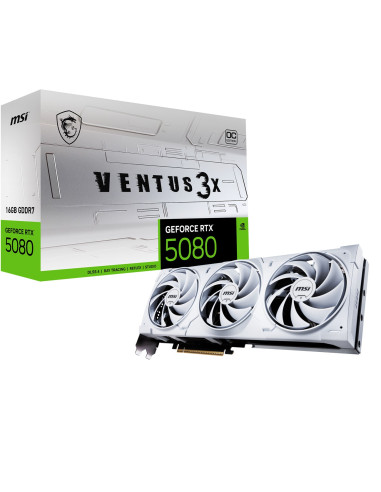 Msi Ventus Geforce Rtx 5080 16G 3X Oc White Karta Graficzna Nvidia 16 Gb Gddr7