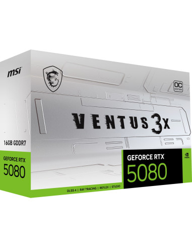 Msi Ventus Geforce Rtx 5080 16G 3X Oc White Karta Graficzna Nvidia 16 Gb Gddr7