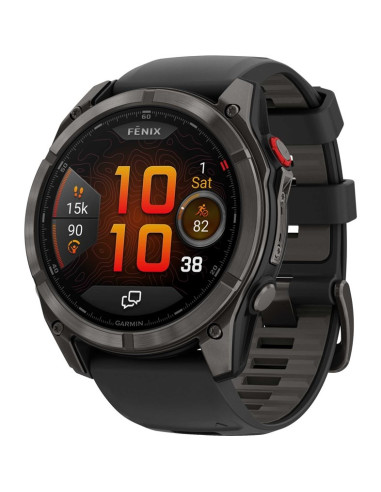 Garmin Fenix 8 Pro 3,56 Cm (1.4") Amoled 51 Mm Cyfrowy 454 X 454 Px Ekran Dotykowy Czarny, Szary, Tytan Wi-Fi Gps