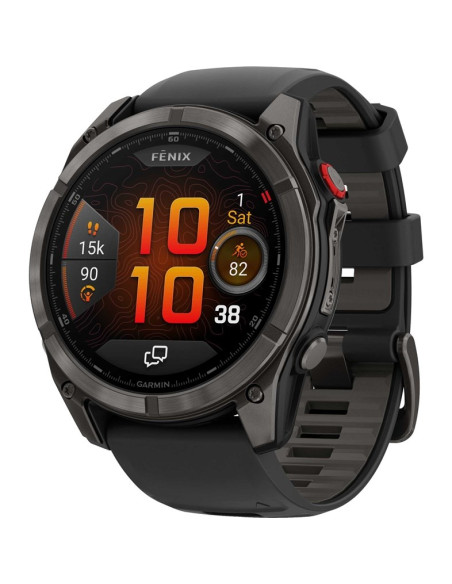 Garmin Fenix 8 Pro 3,56 Cm (1.4") Amoled 51 Mm Cyfrowy 454 X 454 Px Ekran Dotykowy Czarny, Szary, Tytan Wi-Fi Gps