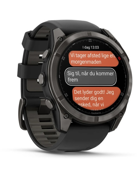 Garmin Fenix 8 Pro 3,56 Cm (1.4") Amoled 51 Mm Cyfrowy 454 X 454 Px Ekran Dotykowy Czarny, Szary, Tytan Wi-Fi Gps