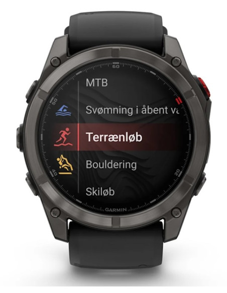 Garmin Fenix 8 Pro 3,56 Cm (1.4") Amoled 51 Mm Cyfrowy 454 X 454 Px Ekran Dotykowy Czarny, Szary, Tytan Wi-Fi Gps