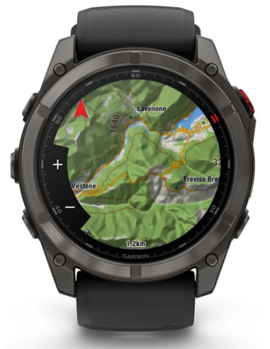 Garmin Fenix 8 Pro 3,56 Cm (1.4") Amoled 51 Mm Cyfrowy 454 X 454 Px Ekran Dotykowy Czarny, Szary, Tytan Wi-Fi Gps