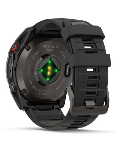 Garmin Fenix 8 Pro 3,56 Cm (1.4") Amoled 51 Mm Cyfrowy 454 X 454 Px Ekran Dotykowy Czarny, Szary, Tytan Wi-Fi Gps