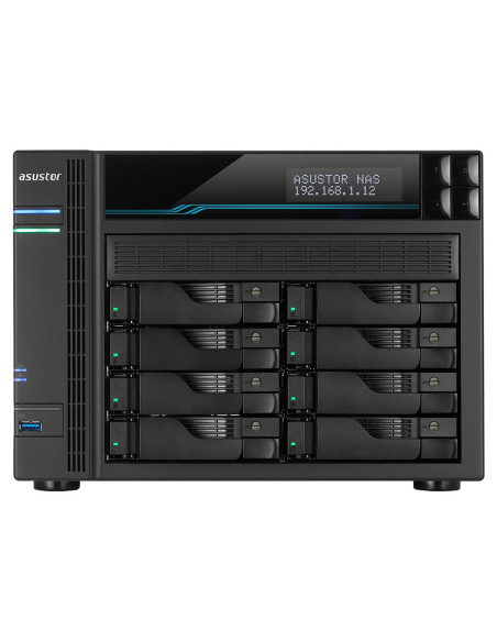 Asustor Lockerstor 10 As6510T Nas Tower Intel Atom® C3538 8 Gb Ddr4 0 Tb Adm Czarny