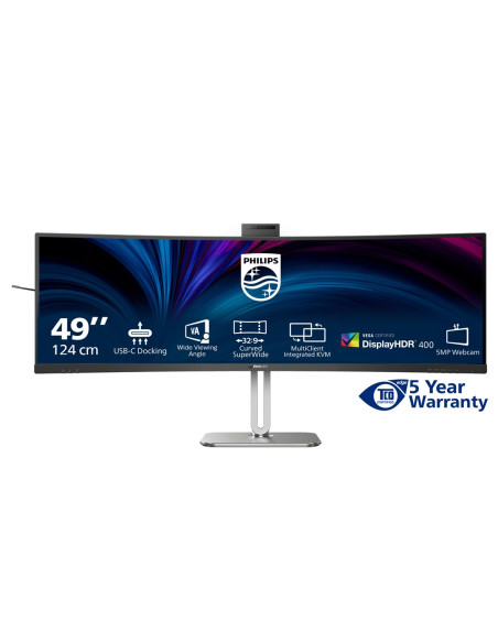 Philips 5000 Series 49B2U5900Ch/00 Monitor Komputerowy 124 Cm (48.8") 5120 X 1440 Px Dual Qhd Lcd Czarny