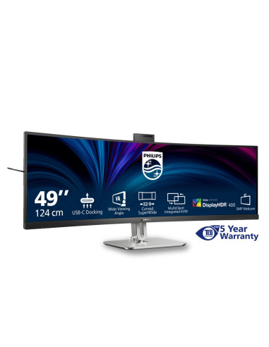 Philips 5000 Series 49B2U5900Ch/00 Monitor Komputerowy 124 Cm (48.8") 5120 X 1440 Px Dual Qhd Lcd Czarny