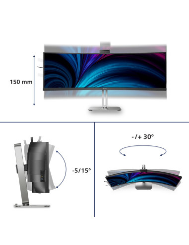 Philips 5000 Series 49B2U5900Ch/00 Monitor Komputerowy 124 Cm (48.8") 5120 X 1440 Px Dual Qhd Lcd Czarny