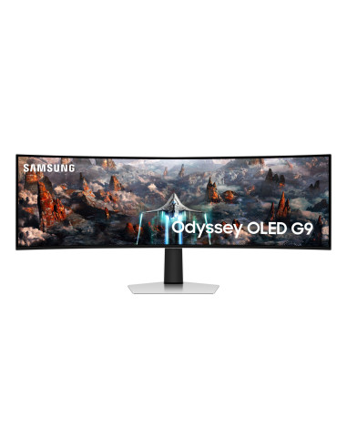 Samsung G93Sc Monitor Komputerowy 124,5 Cm (49") 5120 X 1440 Px Dual Qhd Oled Srebrny