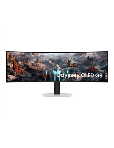 Samsung G93Sc Monitor Komputerowy 124,5 Cm (49") 5120 X 1440 Px Dual Qhd Oled Srebrny
