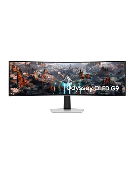 Samsung G93Sc Monitor Komputerowy 124,5 Cm (49") 5120 X 1440 Px Dual Qhd Oled Srebrny
